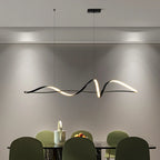 Modern Linear Acrylic Pendant Light in Gold or White
