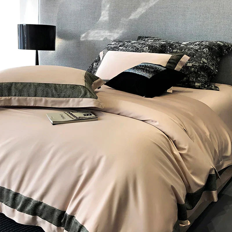 DecorBites™ 1400TC Egyptian Cotton Luxury Bedding Set with Duvet Cover, Sheet, Pillowcases