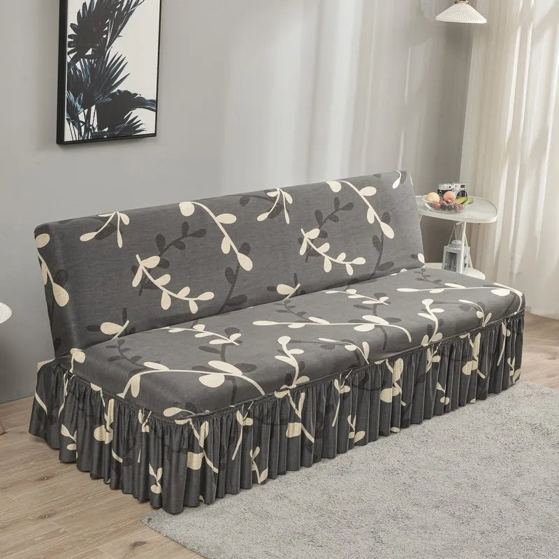 DecorBites™ Elastic Armless Futon Bed Sofa Cover Slipcover