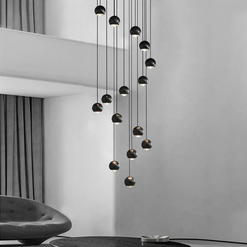 ثريا معدنية من Globe Lens من DecorBites™ لغرفة المعيشة والمطبخ وغرفة النوم والمقهى والسلالم والفيلا