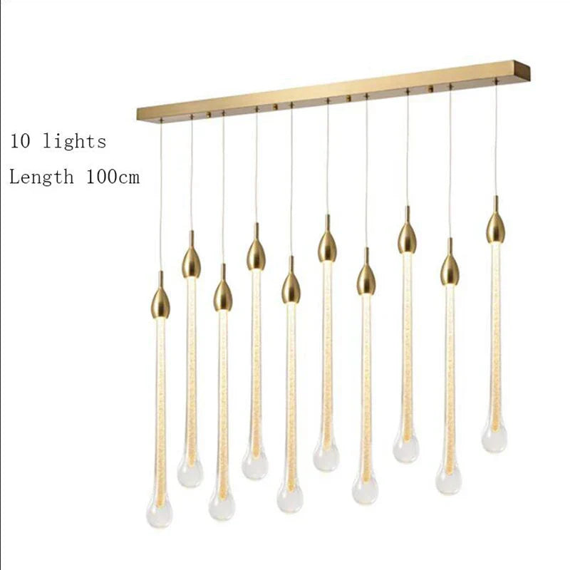 DecorBites™ 3W Round Stairs LED Chandelier: K9 Crystal, Metal Fixture, DIY Lamp for Villa