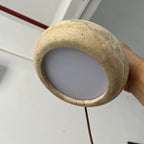 Modern Yellow Travertine Stone Pendant Light