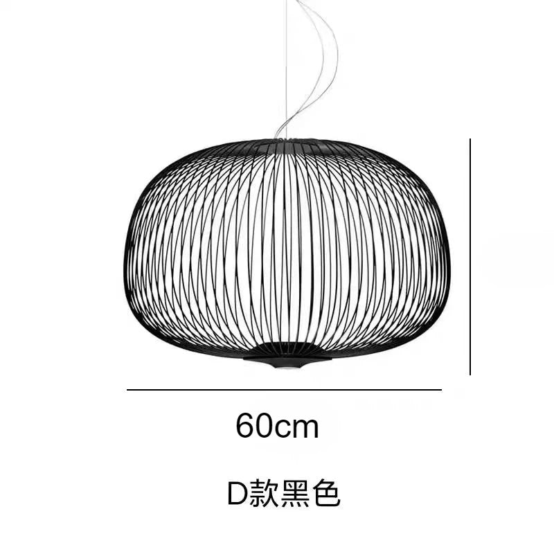 Spokes Birdcage Pendant Light in Polished Chrome
