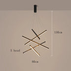 Modern Black Multi-Light LED Pendant Chandelier