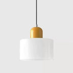 Vintage Stained Glass Mini Pendant Light in Pink Green White