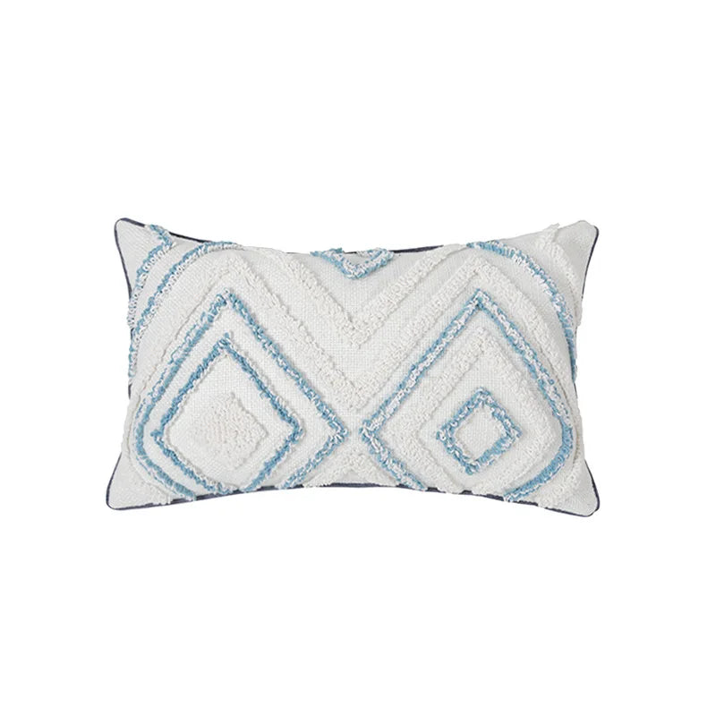 DecorBites™ Diamond Tufted Blue Cushion Cover for Sofa Bed 45x45cm/30x50cm
