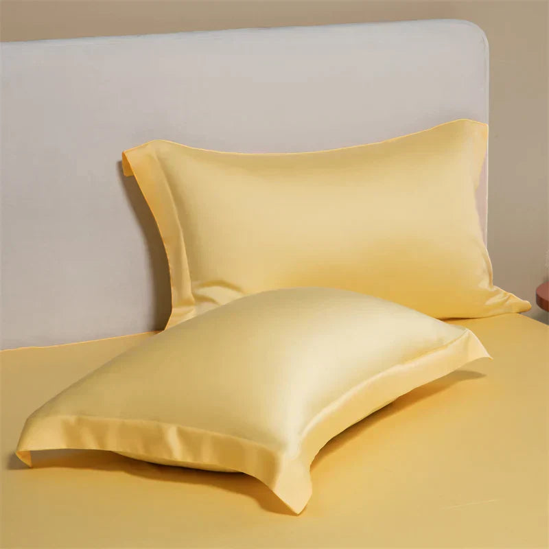 DecorBites™ Egyptian Cotton Pillowcase Set - Solid Color Pillow Shams Covers