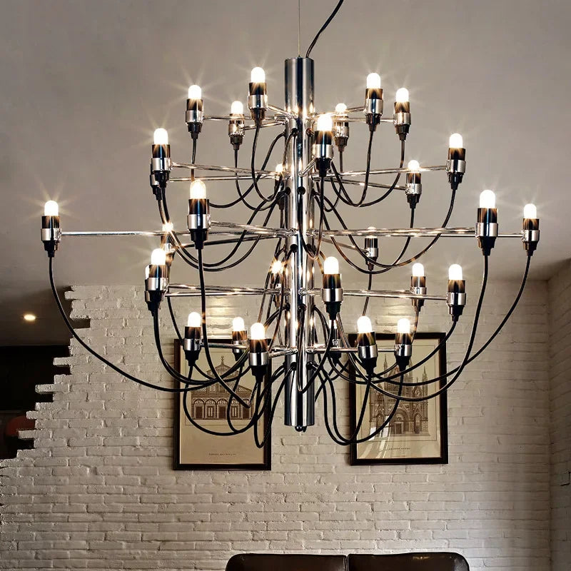 DecorBites™ 2097 Gold Silver Chandelier 50 Heads Pendant Lights for Living Room decor
