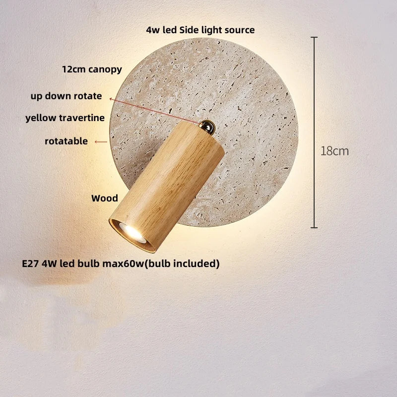 DecorBites™ LED Wall Light Fixture Modern Living Dining Room Yellow Glass Bedside Lamp