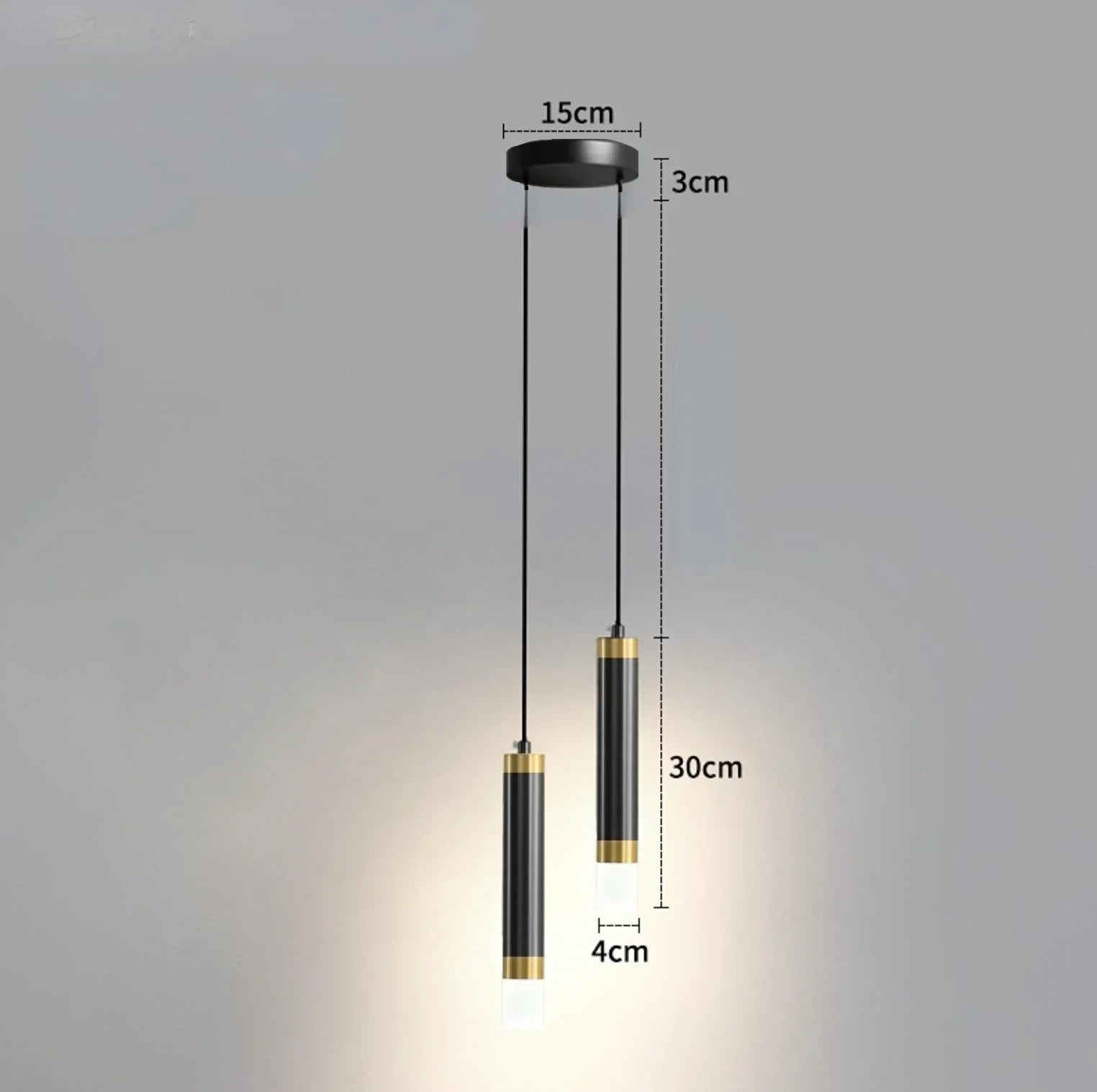 DecorBites™ Double Head LED Pendant Lights for Modern Indoor Bedroom, Bedside, Entrance, Bathroom