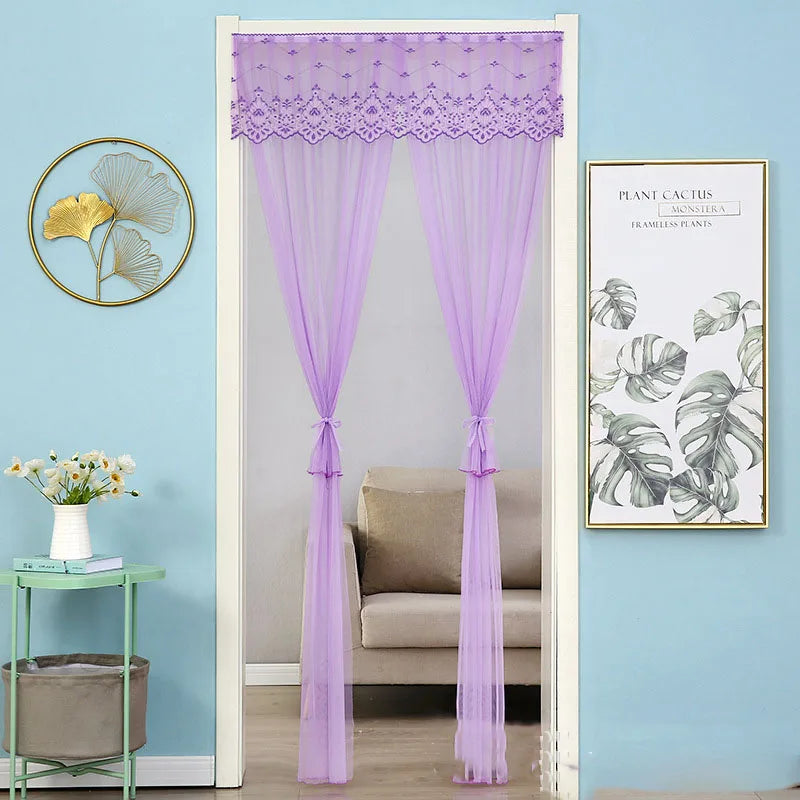 ستارة باب شبكية للحشرات الصيفية بتطريز من الدانتيل من DecorBites™ لغرفة المعيشة وغرفة النوم