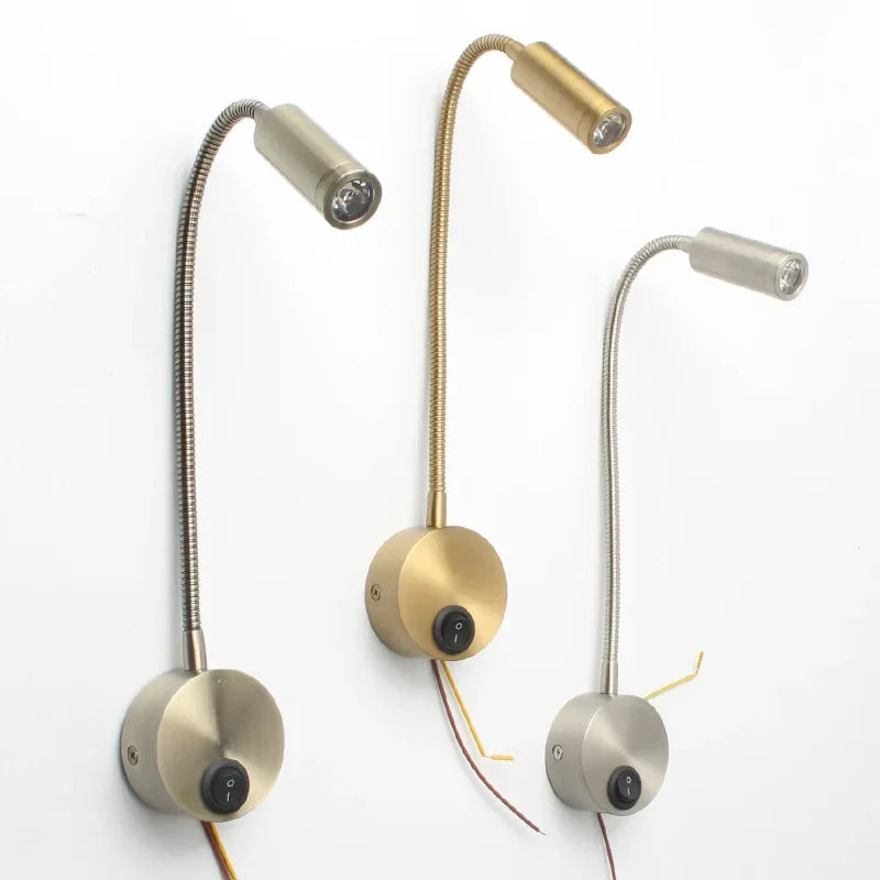 DecorBites™ LED Bedside Wall Sconces 3W Reading Lamp Night Light Fixture