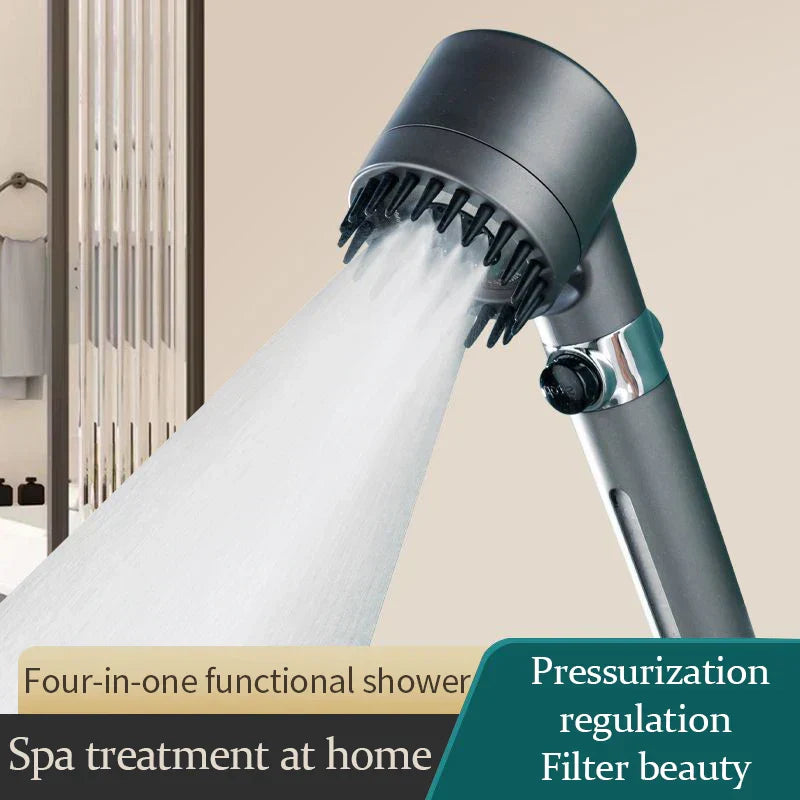 DecorBites™ 3-Mode High Pressure Handheld Shower Head with Stop Button - Bathroom Spray Nozzle
