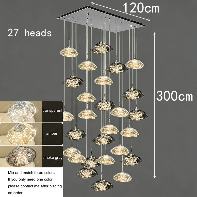 Modern Crystal Multi-Light Pendant Chandelier