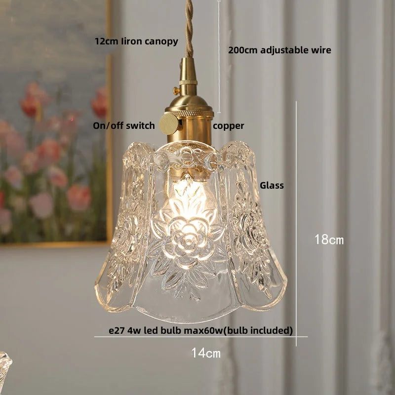 DecorBites™ Glass LED Pendant Lamp: Nordic Modern Design, Adjustable Hanging Light Fixture