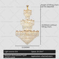 DecorBites™ Crystal Duplex Chandelier: Post-Modern Luxury Living Room Club Villa Lighting