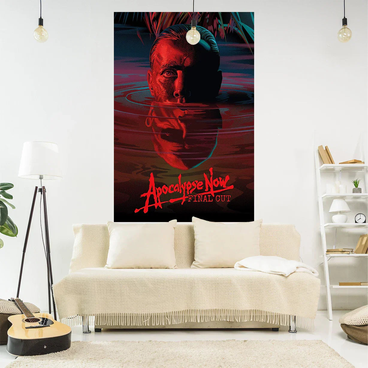 DecorBites™ نسيج مروحي لفيلم حرب لتزيين الجدران حسب الطلب ومحبي أفلام الرعب الكلاسيكية