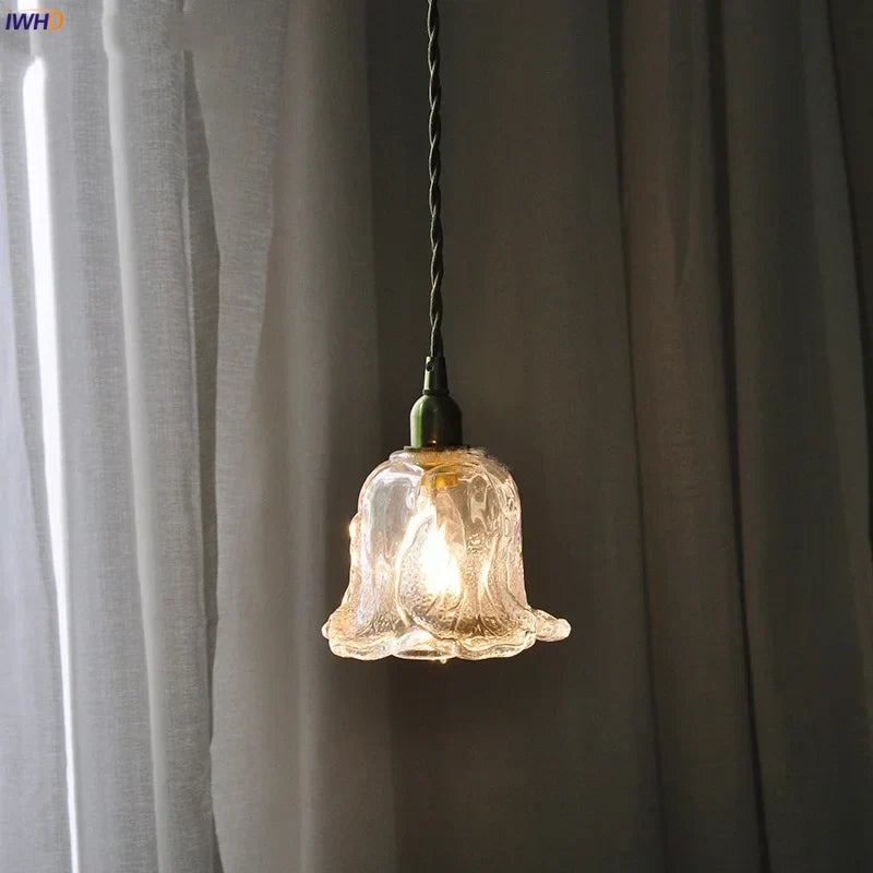 DecorBites™ Copper Glass LED Pendant Lamp: Modern Nordic Kitchen Dining Room Lighting