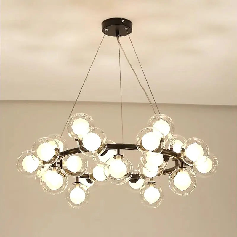 نجفة ديكور بايتس™ الذهبية بإضاءة LED، مصباح معلق عصري لغرفة المعيشة، المطبخ، غرفة النوم، غرفة الطعام