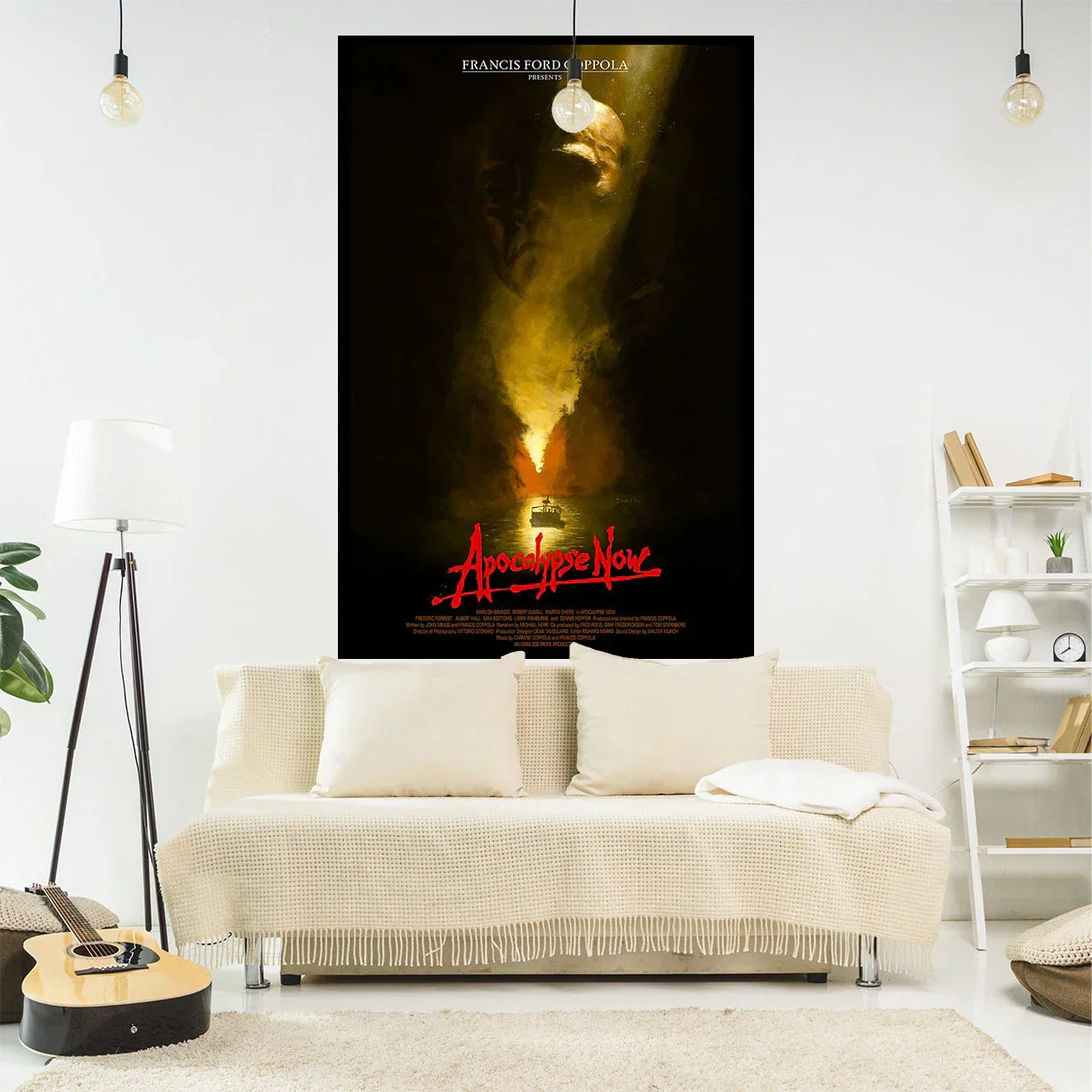 DecorBites™ نسيج مروحي لفيلم حرب لتزيين الجدران حسب الطلب ومحبي أفلام الرعب الكلاسيكية