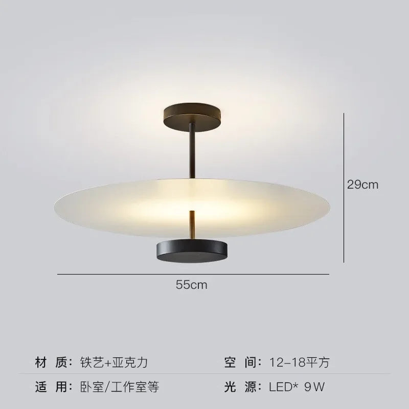 DecorBites™ Black Acrylic Round Chandelier for Home Decor and Indoor Lighting