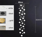 Modern Brushed Stainless Acrylic Multi-Head Pendant Light