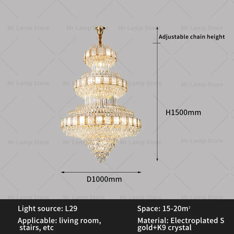 DecorBites™ Elegant Crystal Chandelier for Luxe Living Spaces