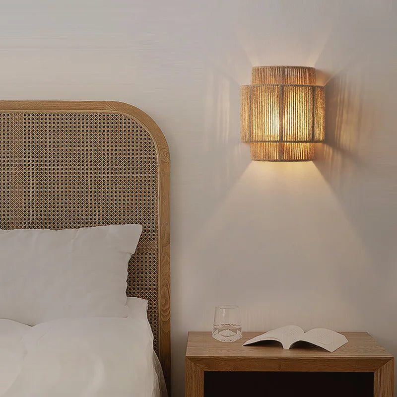 DecorBites™ Hemp Rope Wall Lamp for Bedroom and Living Room