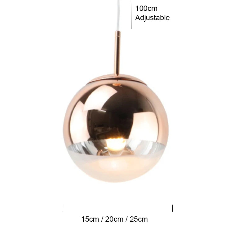 Nordic Gold Ball Pendant Light