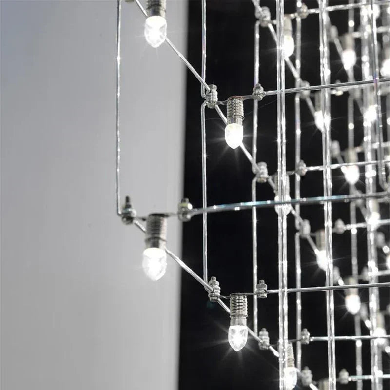 DecorBites™ Cube LED Chandelier for Modern Luxury Living Room & Dining Office Hotel