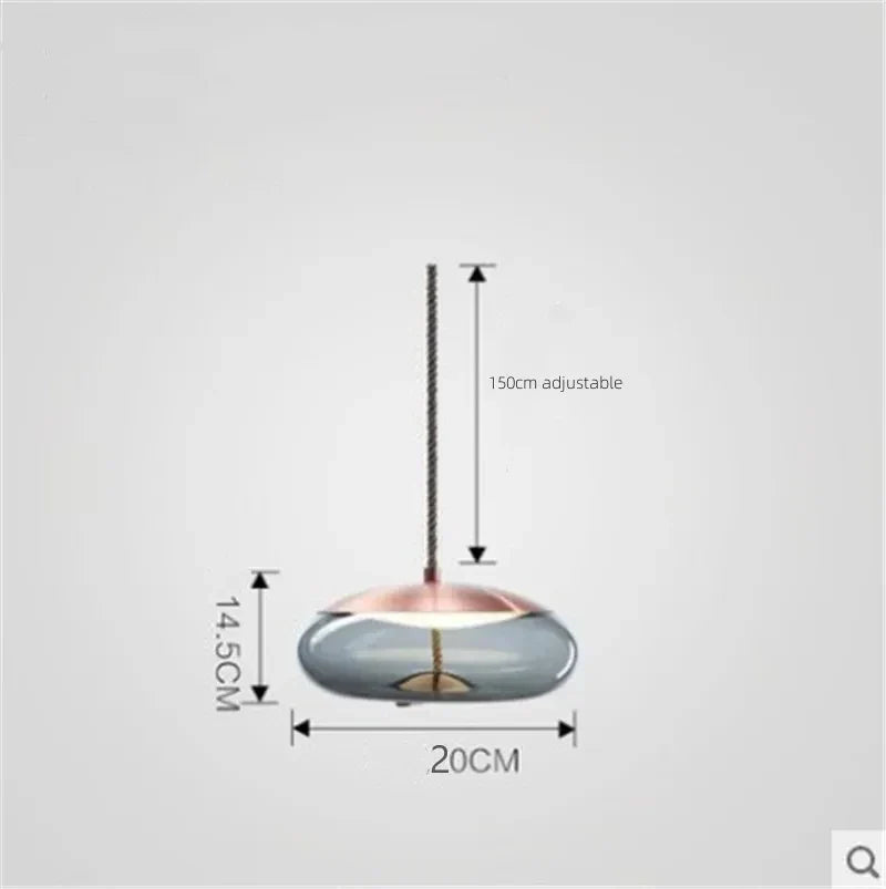 DecorBites™ Glass LED Chandeliers for Living Room Bedroom Kitchen Pendant Lamp