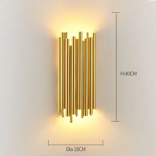 DecorBites™ Glass Rod Crystal Wall Sconce: Modern Luxury Bedroom Living Room Light