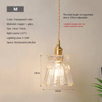 Nordic Glass Pendant Light in Brown and Polished Chrome
