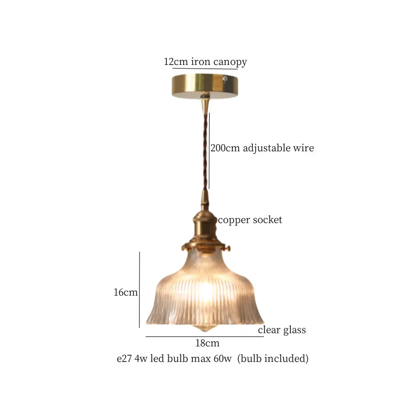 DecorBites™ Glass Pleats LED Pendant Lights for Home and Commercial Spaces