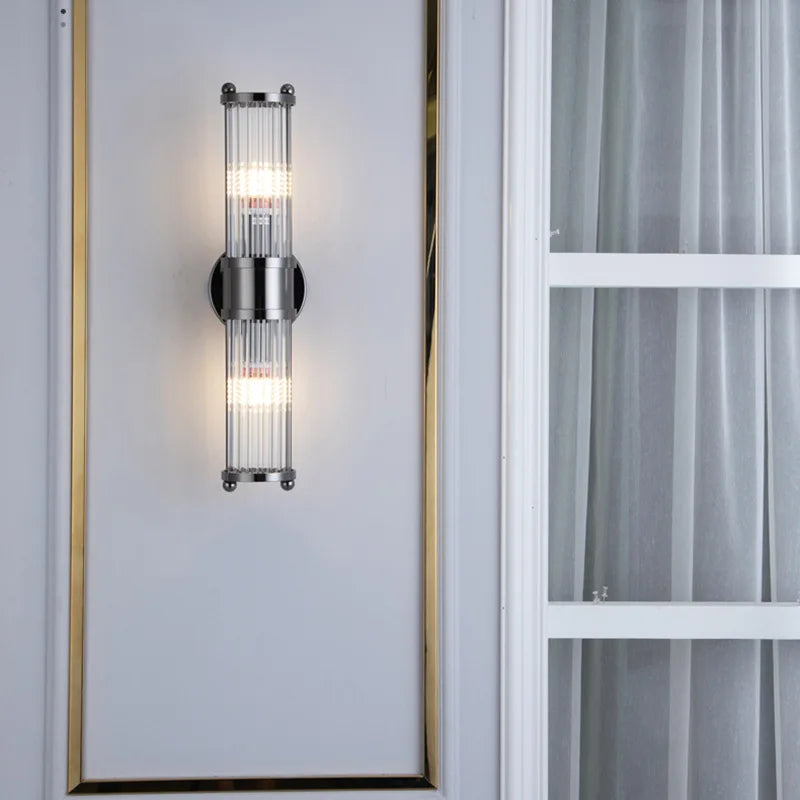 أضواء الحائط الزجاجية DecorBites™ من نوع Glass Rod - مصابيح مثبتة على الحائط للإضاءة العلوية/السفلية