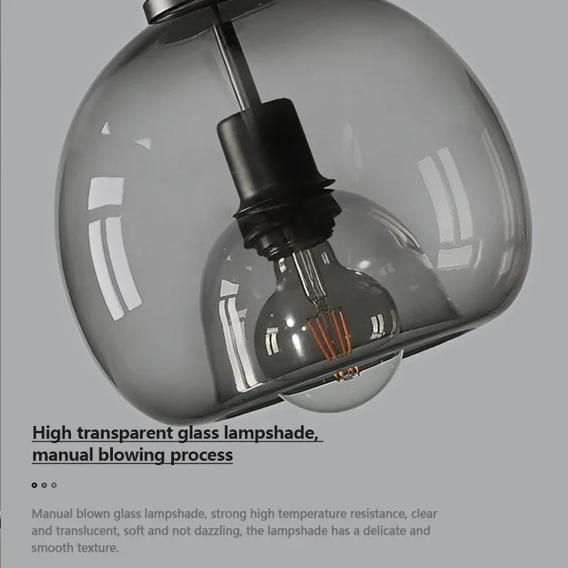 DecorBites™ Glass Ball LED Pendant Lights for Home, Office, and Restaurant Decor