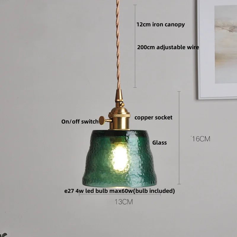 DecorBites™ Clear Glass LED Pendant Light for Reading Living Dining Room