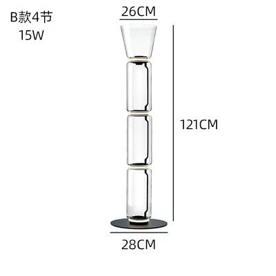 DecorBites™ Glass LED Floor Lamp for Modern Interior Decor
