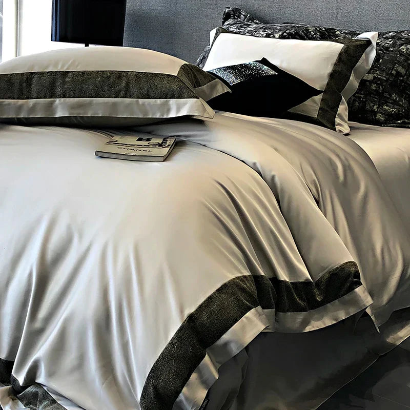 DecorBites™ 1400TC Egyptian Cotton Luxury Bedding Set with Duvet Cover, Sheet, Pillowcases