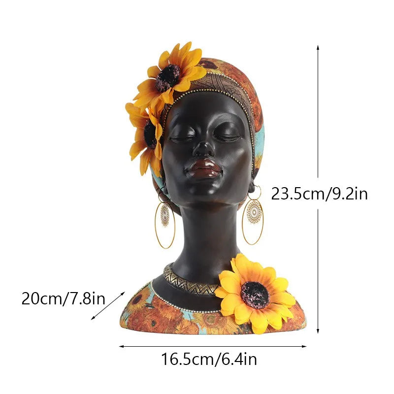 DecorBites™ African Beauty Figurines: Modern Art Crafts for Home & Office Decor
