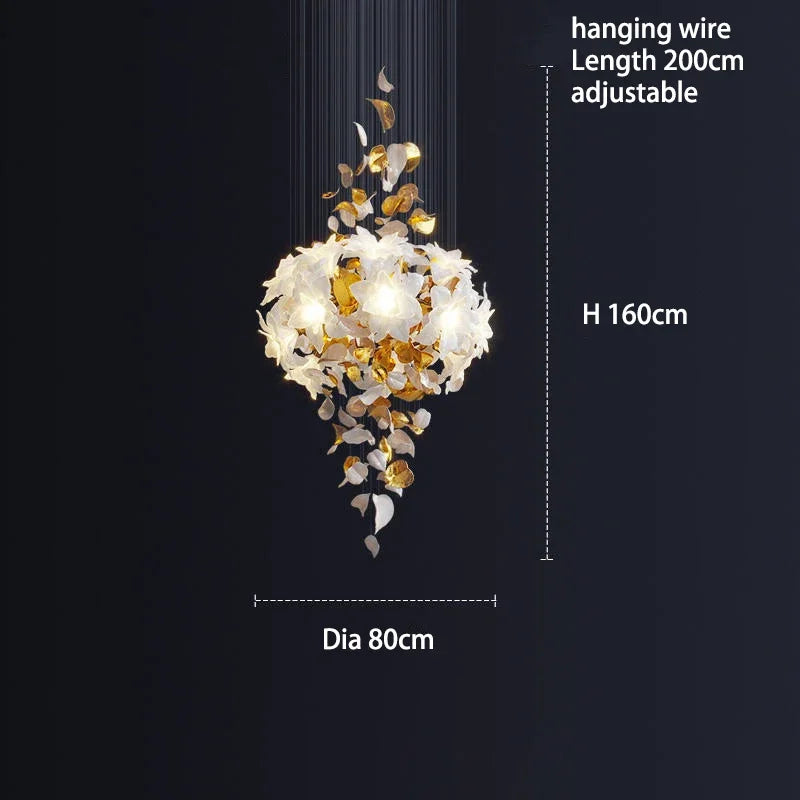 DecorBites™ Crystal Flower Luxury Chandelier for Home Decor