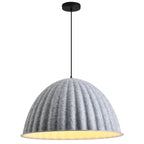 Scandinavian Gray Felt Acoustic Pendant Light