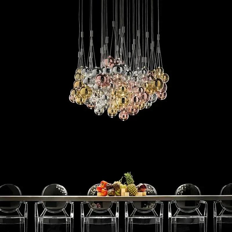 DecorBites™ Glass Ball LED Pendant Light Fixture for Home Decor and Lighting in Various Rooms
