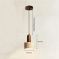 Wabi Sabi Travertine Stone Pendant Light in Yellow Marble
