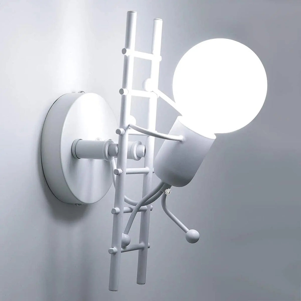 DecorBites™ Little Man LED Wall Light: Modern, Simple, Creative Design for Children's Bedroom