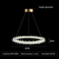DecorBites™ Crystal Flower LED Chandelier Pendant Light for Living and Dining Room