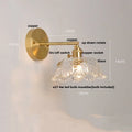 وحدة إضاءة حائط LED DecorBites™ زجاجية شفافة بمفتاح سلسلة سحب