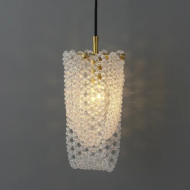 DecorBites™ Crystal Tassel Bedside Pendant Lamp: Luxury Bedroom & Restaurant Lighting