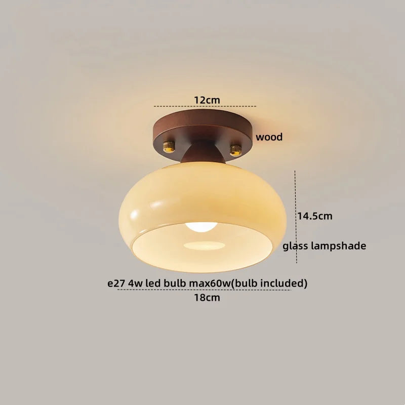 DecorBites™ LED Wood Canopy Ceiling Lamp Modern Living Room Light Fixtures