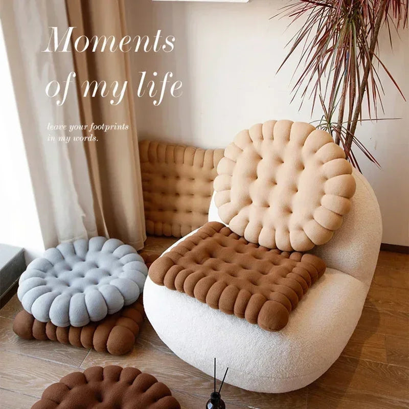 DecorBites™ Biscuit Sofa Cushion: Soft Chair Seat Cushion for Home Decor and Living Room